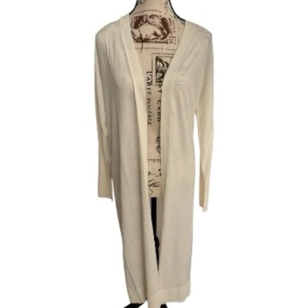 Ann Taylor Sheer Cream Open Cardigan NWT
